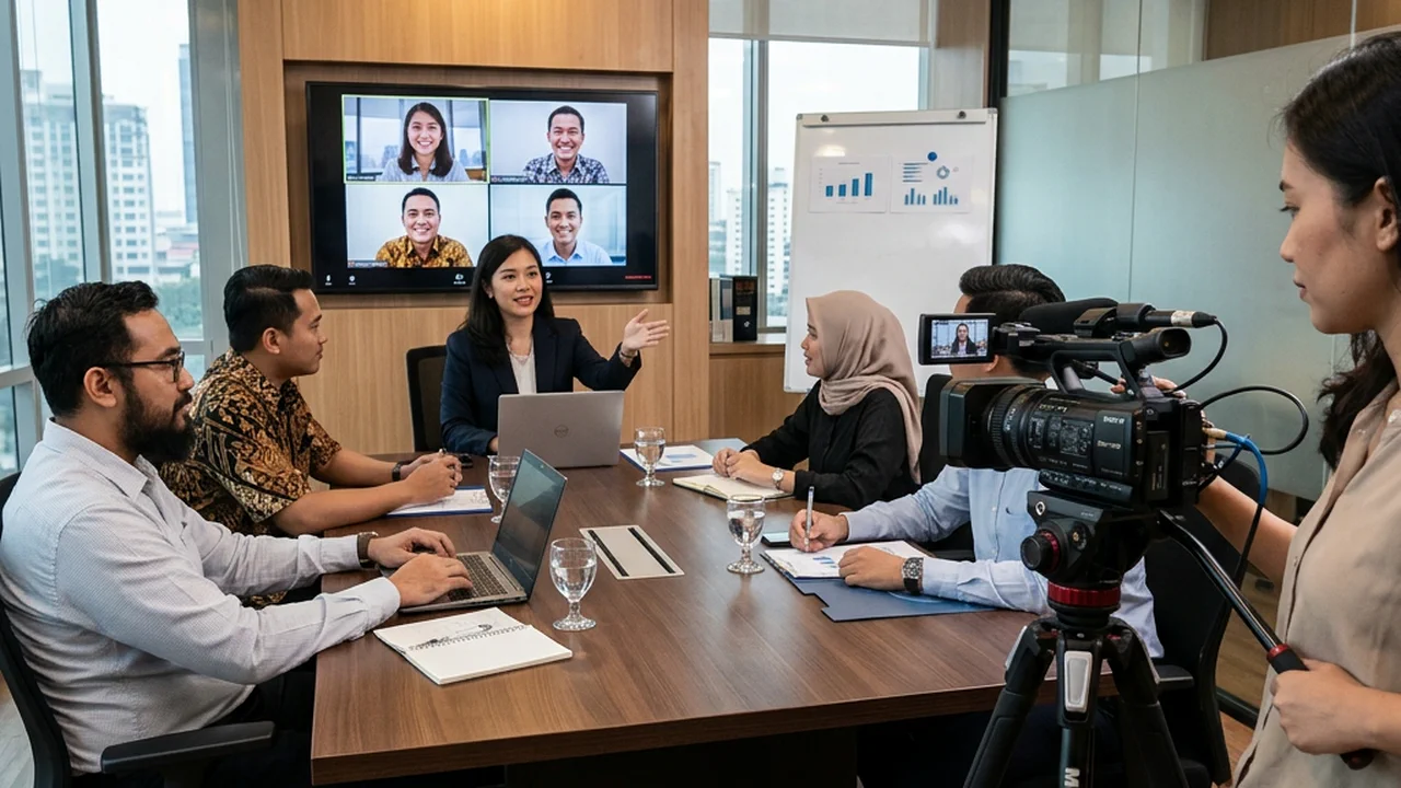 Meeting hybrid profesional dengan kamera consumer Sony NX100